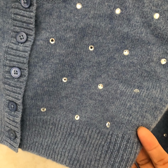 RARE Reformation + Net Sustain Nathalia Embellished Cropped Cardigan Sweater - Picture 4 of 11